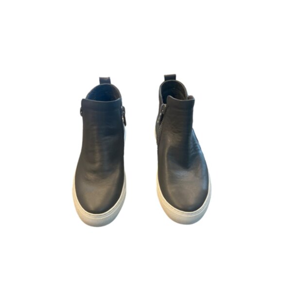 Womens Skechers Vaso Bota Leather Sneaker Bootie Size 7 Grey - Picture 2 of 7